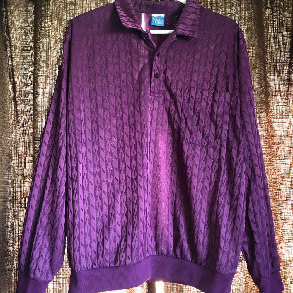 Vintage Stag Hill Satin Collared Shirt